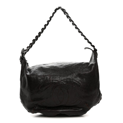 Chanel Glazed Caviar Modern Chain Hobo Brown 1 of 12
