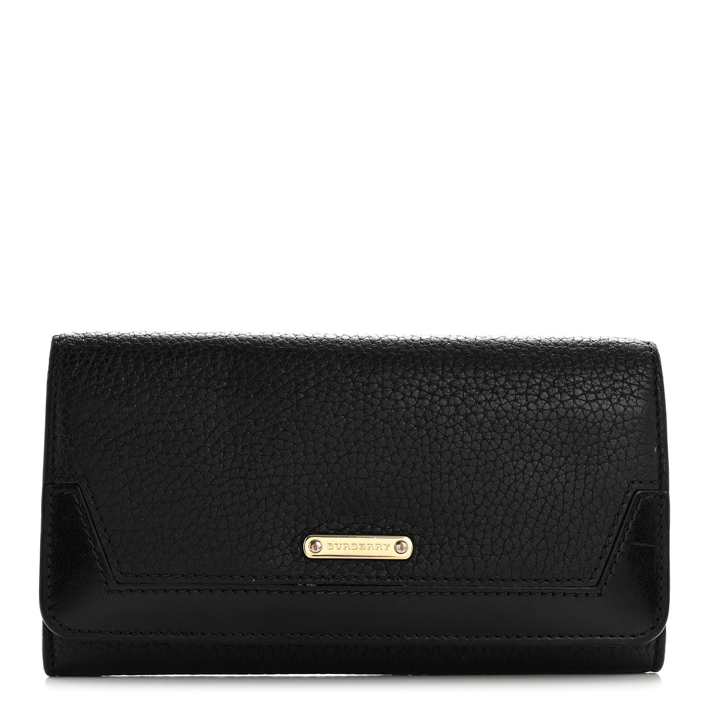 Grain Calfskin Continental Wallet Black