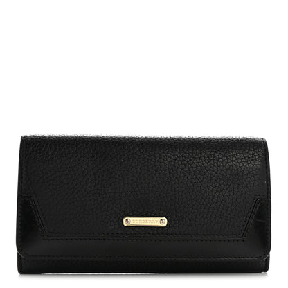 Burberry Grain Calfskin Continental Wallet Black 1 of 7