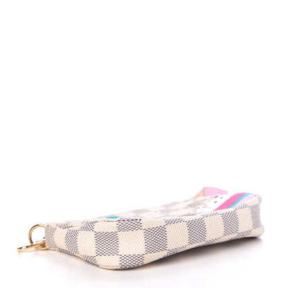 Louis Vuitton Damier Azur 2016 Christmas Animation Mini Pochette Accessories 4 of 7