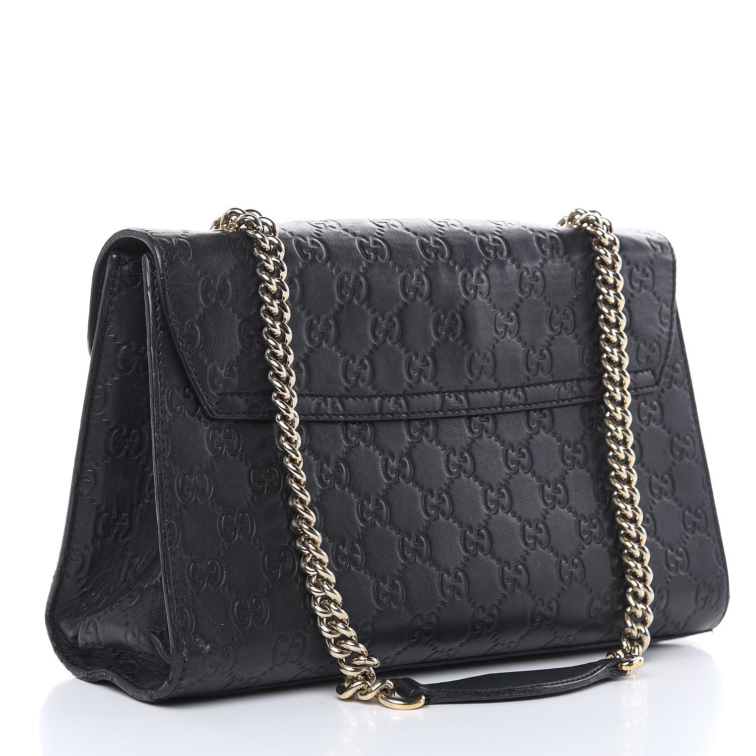Gucci Guccissima Medium Emily Chain Shoulder Bag Black 3 of 27