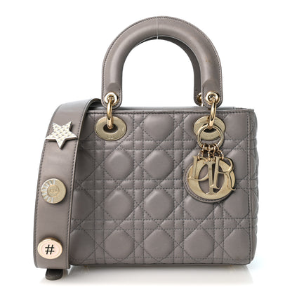 Christian Dior Lambskin Cannage Small My ABCDior Lady Dior Grey 1 of 10