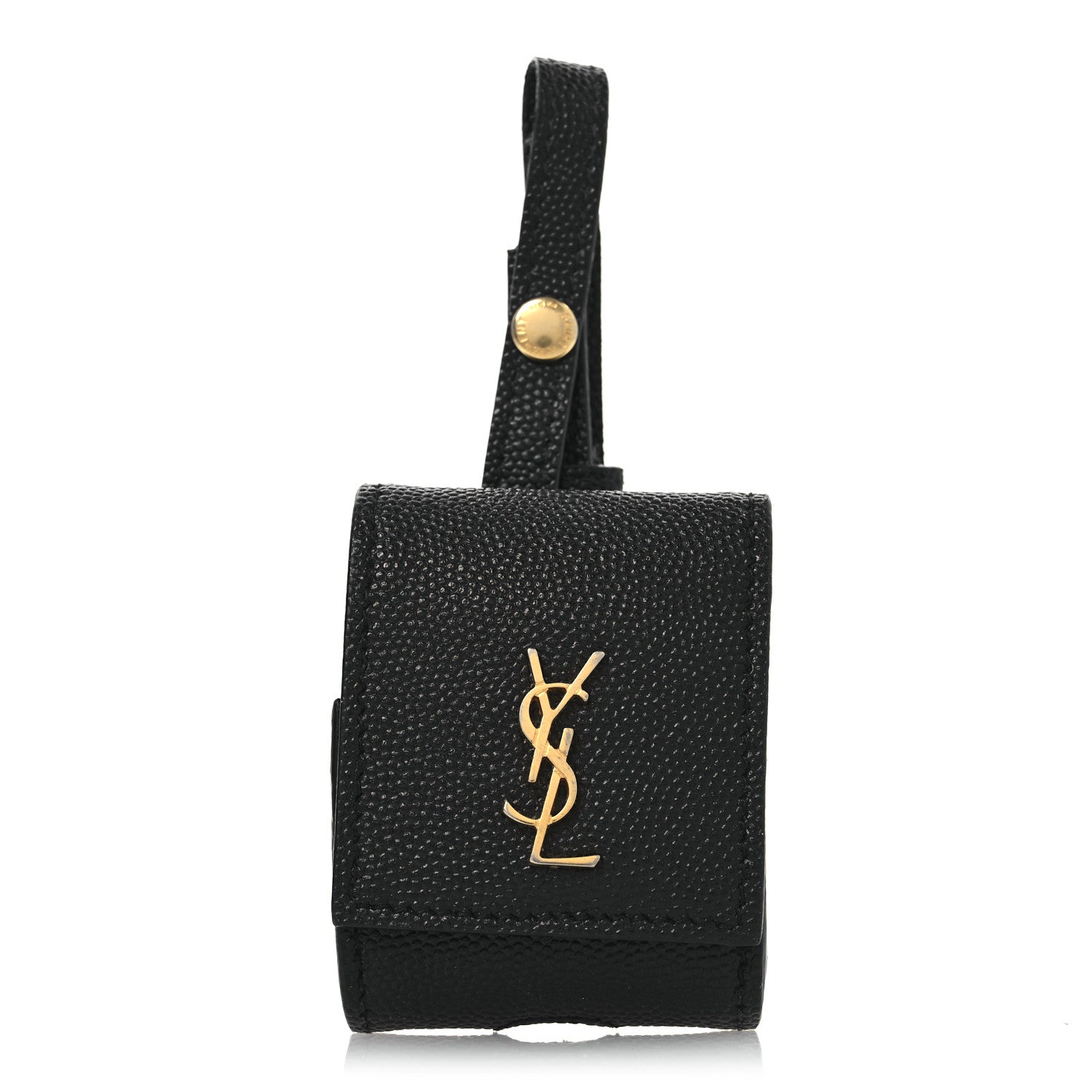 Saint Laurent Grain De Poudre Monogram Airpods Case Black 1 of 6