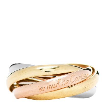 Cartier 18K Pink Yellow White Gold Five Band Les Must De Cartier Trinity Ring 49 4.75 1 of 4