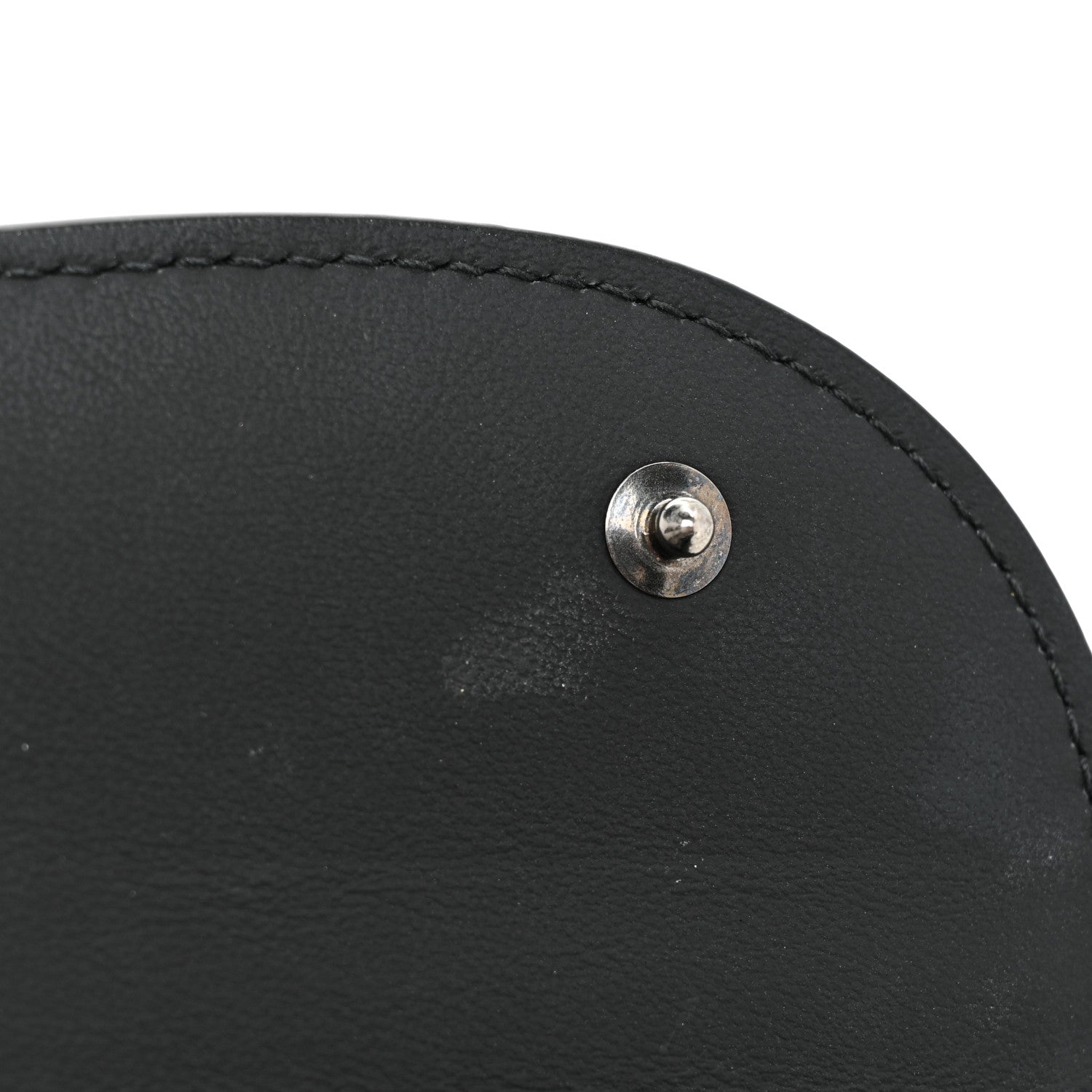 Christian Dior Ultra Matte Calfskin Saddle Chain Wallet Pouch Black 13 of 18