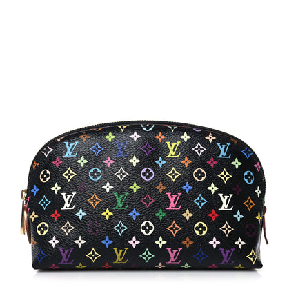 Louis Vuitton Monogram Multicolor Cosmetic Pouch Black Grenade 1 of 9