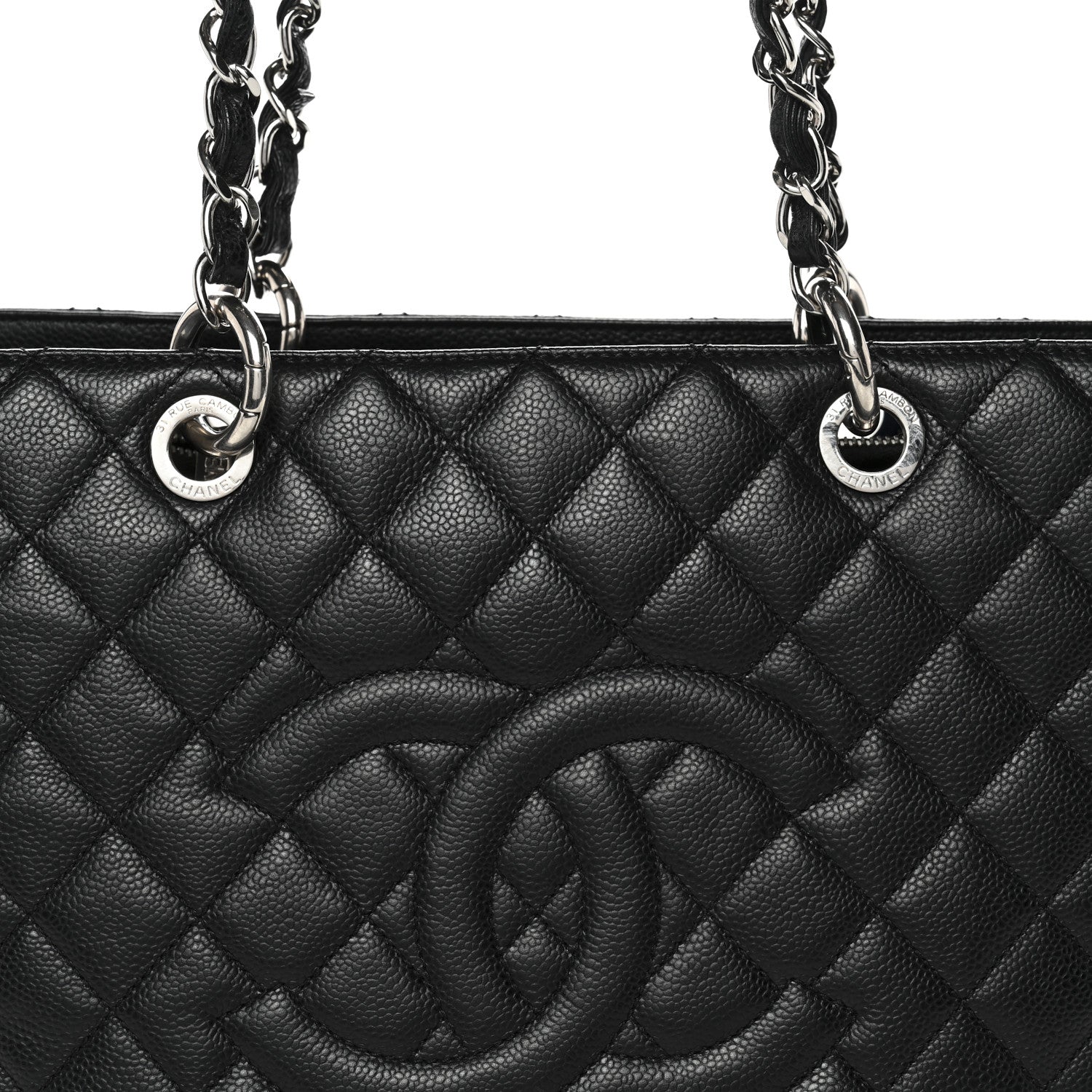 Chanel Caviar Quilted Grand Shopping Tote GST Black 8 of 10