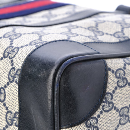 Gucci Coated Canvas Monogram Web Boston Navy 8 of 10