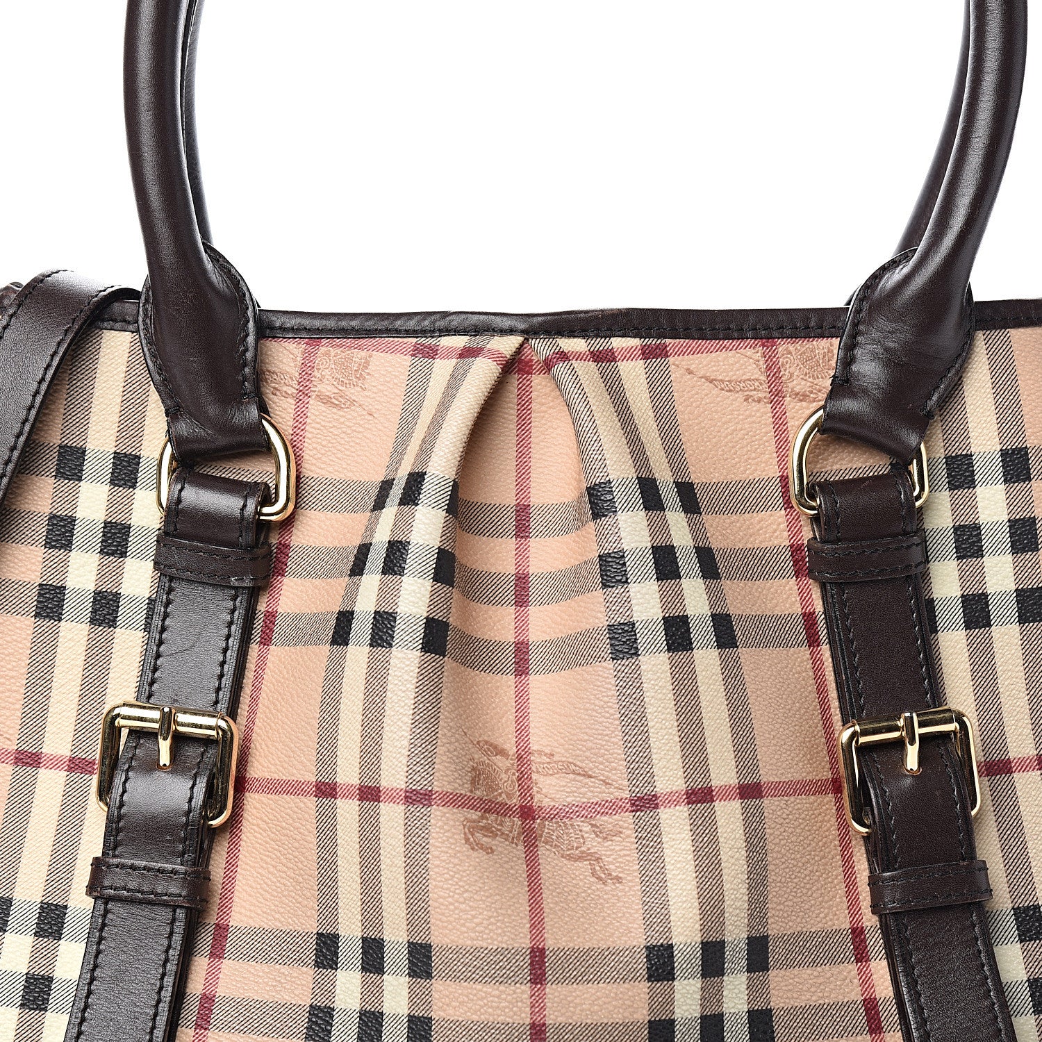 Burberry Haymarket Check Small Northfield Tote Chocolate 10 of 12