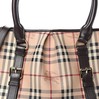 Burberry Haymarket Check Small Northfield Tote Chocolate 10 of 12