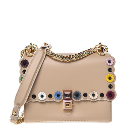 Fendi Calfskin Scalloped Studded Flower Small Kan I Shoulder Bag Amido Multicolor 1 of 13