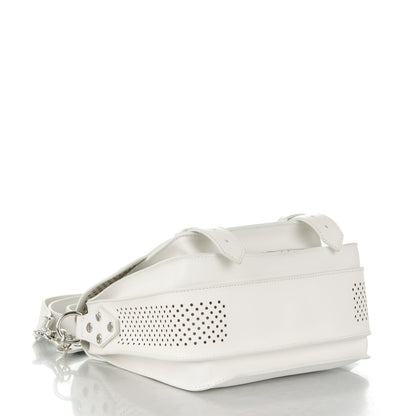 Proenza Schouler Perforated Calfskin PS1 Pouch Messenger Optic White 4 of 10