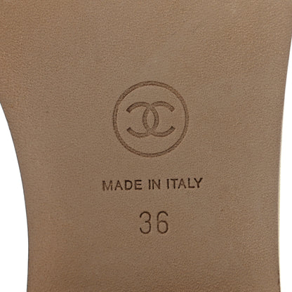 Chanel Lambskin CC Logo Thong Sandals 36 Yellow 6 of 7