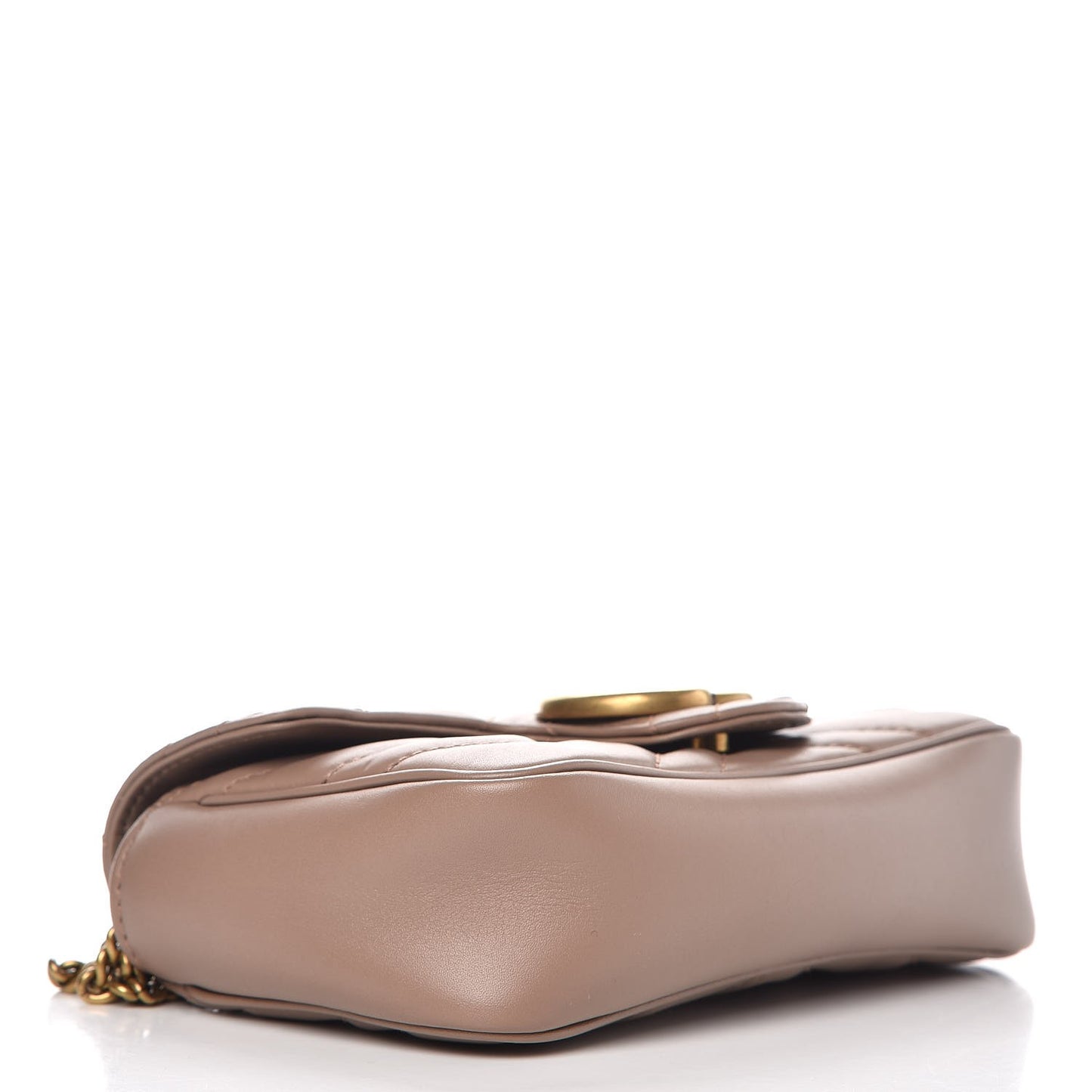 Calfskin Matelasse Super Mini GG Marmont Shoulder Bag Porcelain Rose
