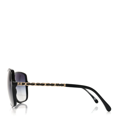 Chanel Lambskin Square Chain Sunglasses 5210-Q Black 3 of 7
