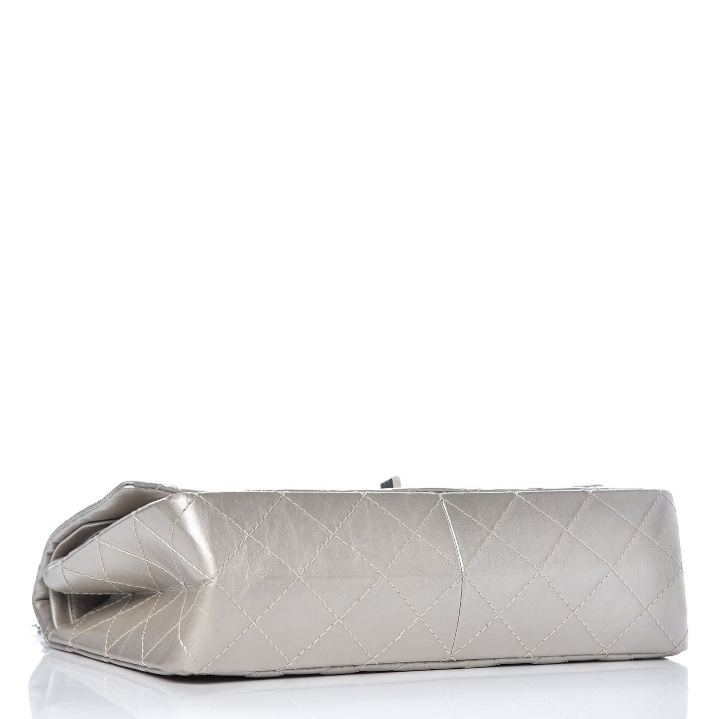 Metallic Aged Calfskin Quilted 2.55 Reissue 226 Flap Silver