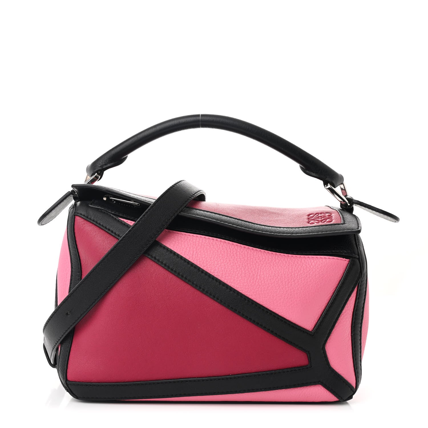 Loewe Calfskin Small Graphic Puzzle Bag Raspberry Wild Rose 1 of 9