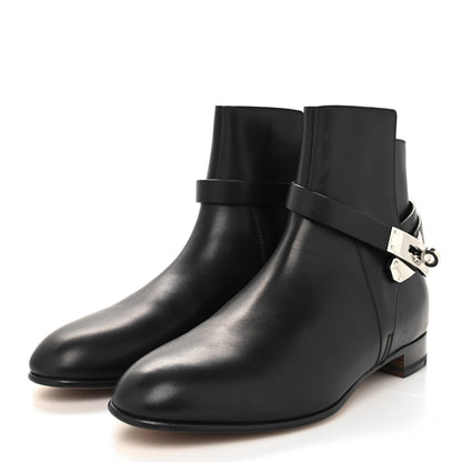 Hermes Calfskin Neo Low Boots 38 Black 3 of 8