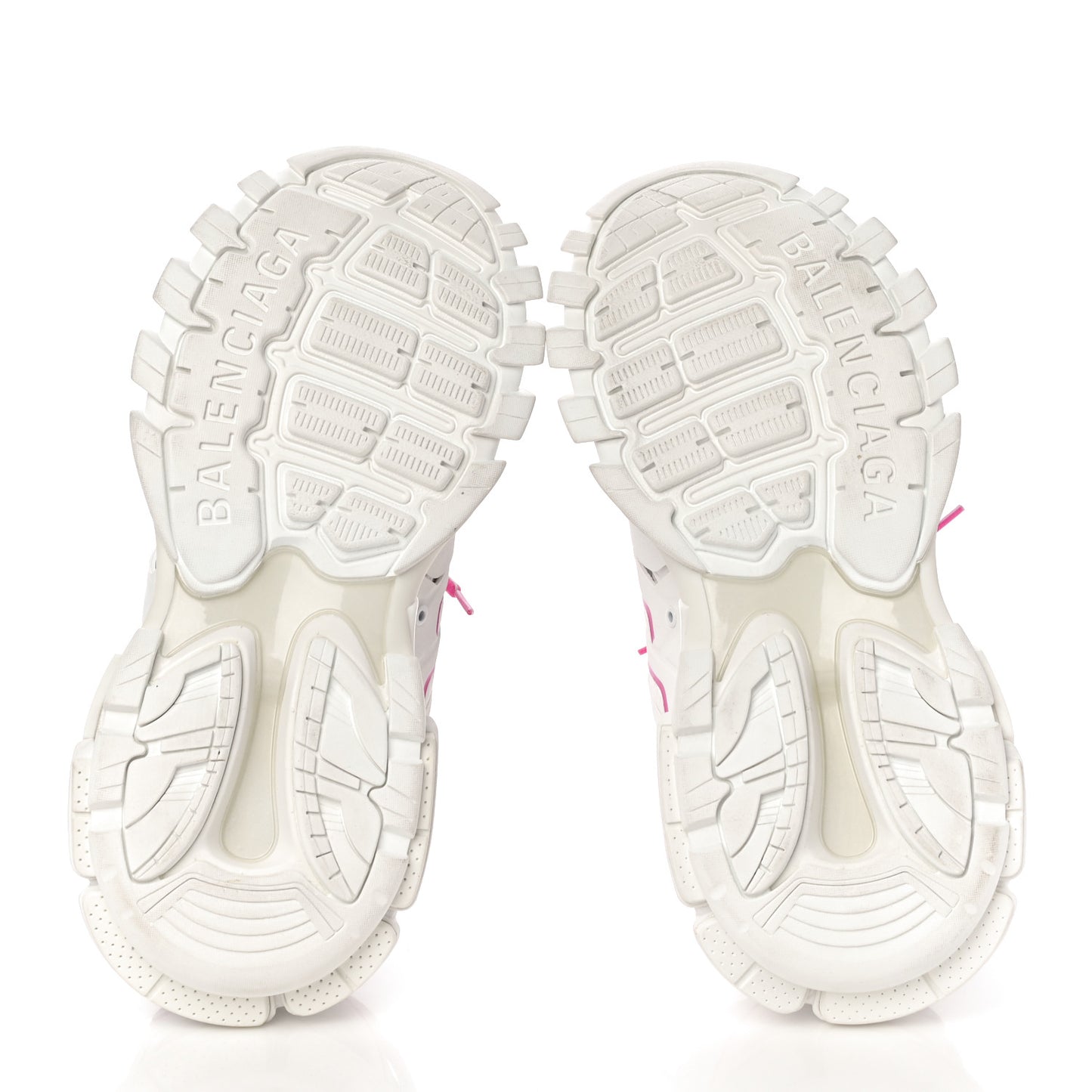 Mesh Rubber Bi-Color Womens Track Sneakers 39 White Fluo Pink