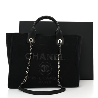 Chanel Mixed Fibers Small Deauville Tote Black 13 of 13