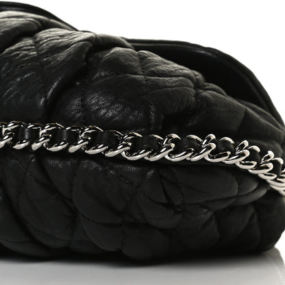 Chanel Washed Lambskin Quilted Medium Chain Around Messenger Black 10 of 15