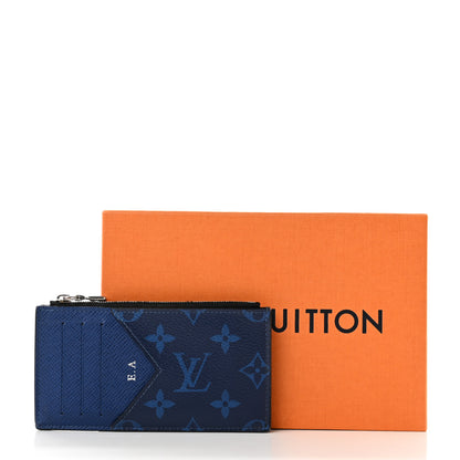 Louis Vuitton Monogram Taiga Coin Card Holder Cobalt 8 of 8