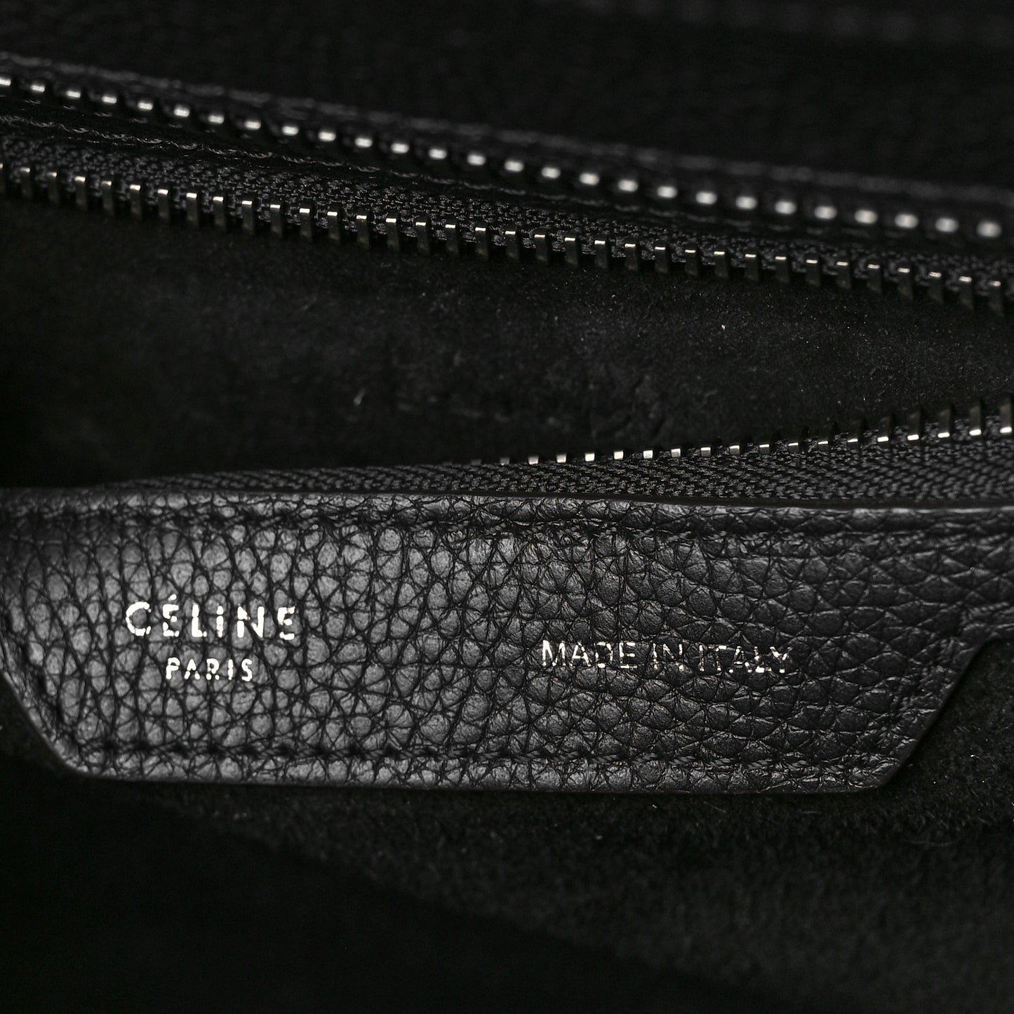 Drummed Calfskin Micro Luggage Black