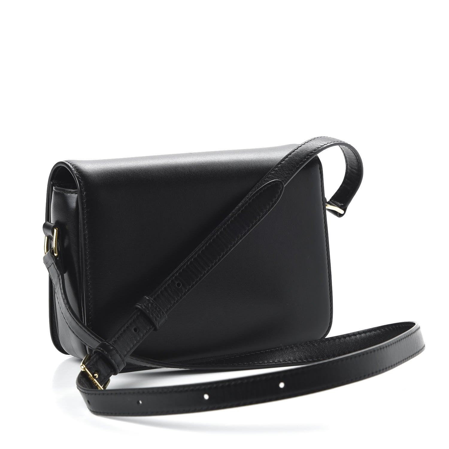 Celine Shiny Calfskin Small Triomphe Black 3 of 10