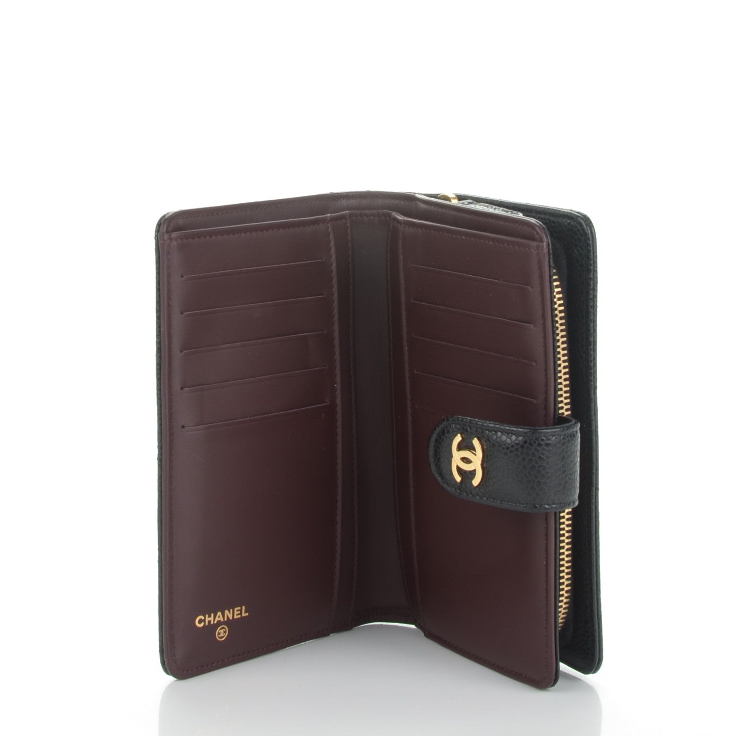 Chanel Caviar Quilted Zipped Pocket Wallet Black 5 of 8