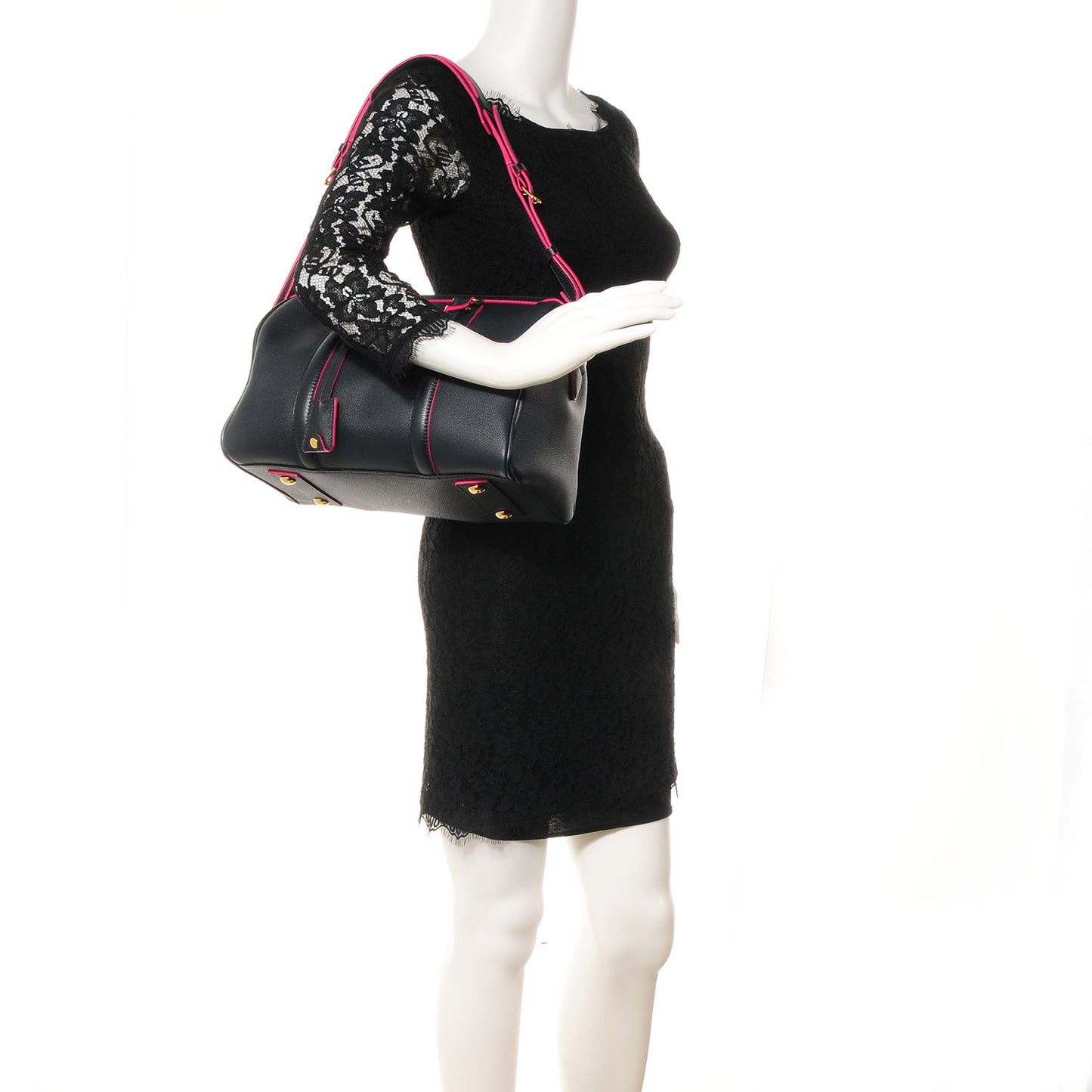 Veau Cachemire SC Bag PM Cobalt Fuchsia