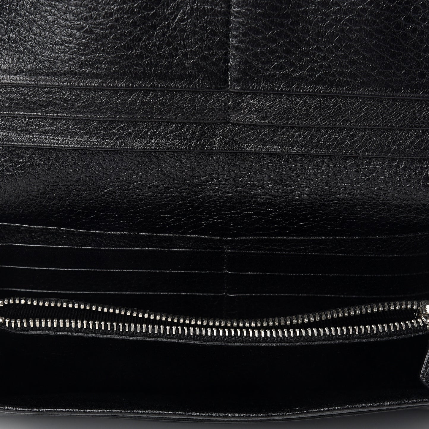 Vitello Daino Continental Flap Wallet Black