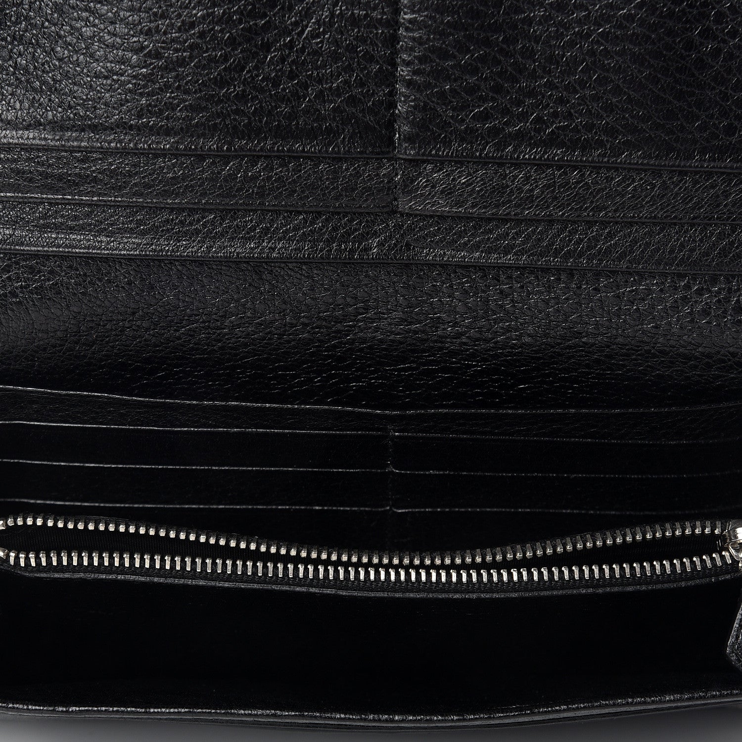 Prada Vitello Daino Continental Flap Wallet Black 4 of 11