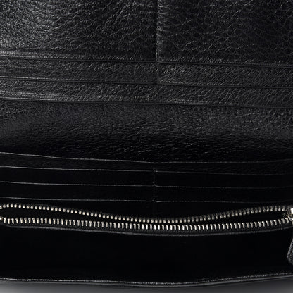 Prada Vitello Daino Continental Flap Wallet Black 4 of 11