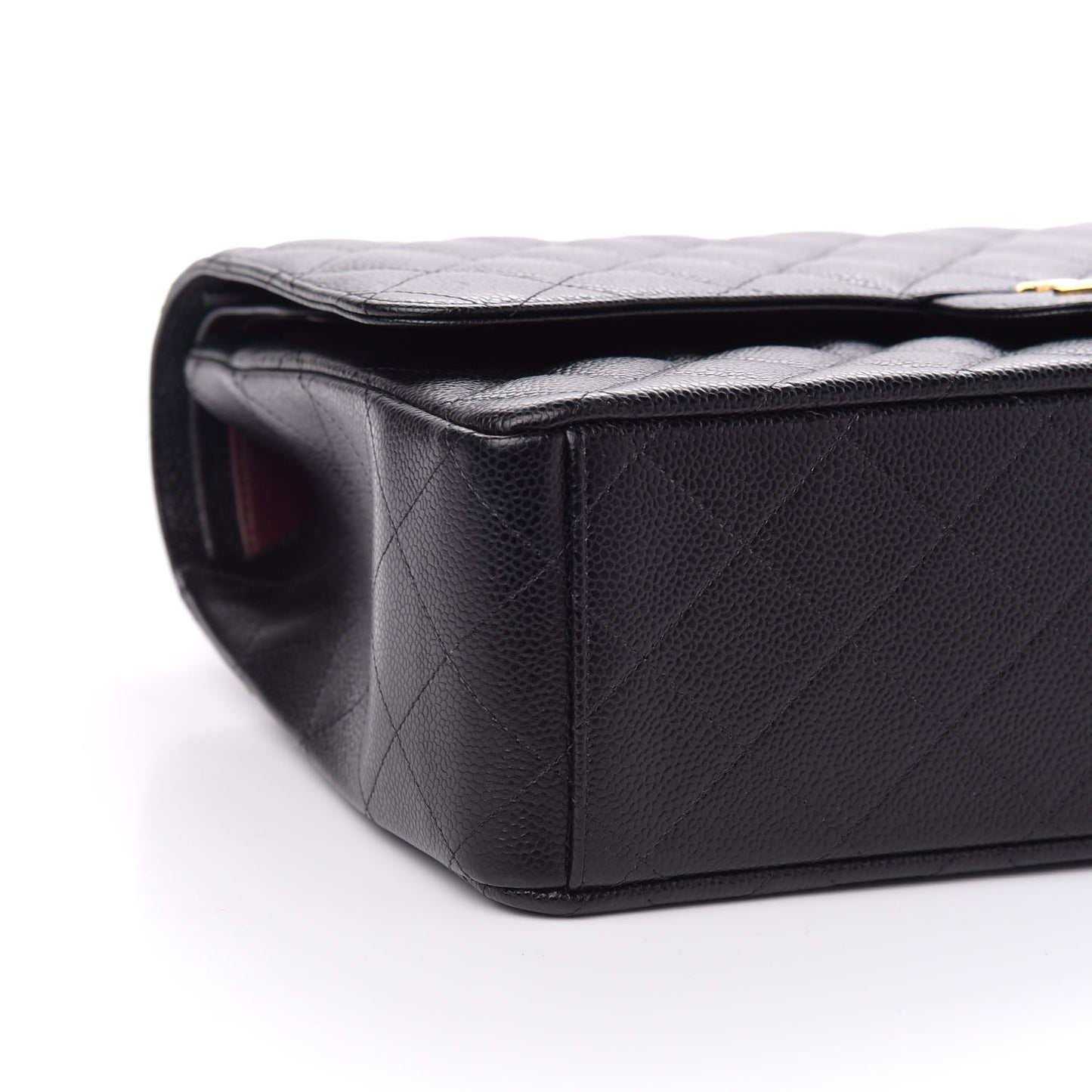 Caviar Quilted Maxi Double Flap Black