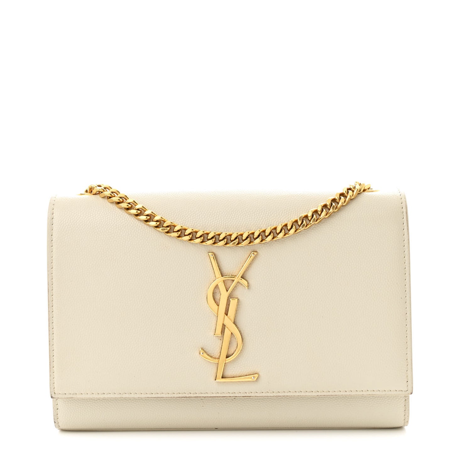 Grain De Poudre Small Monogram Kate Satchel Crema Soft
