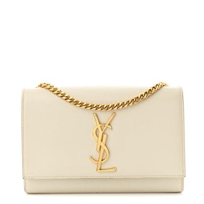 Saint Laurent Grain De Poudre Small Monogram Kate Satchel Crema Soft 1 of 11