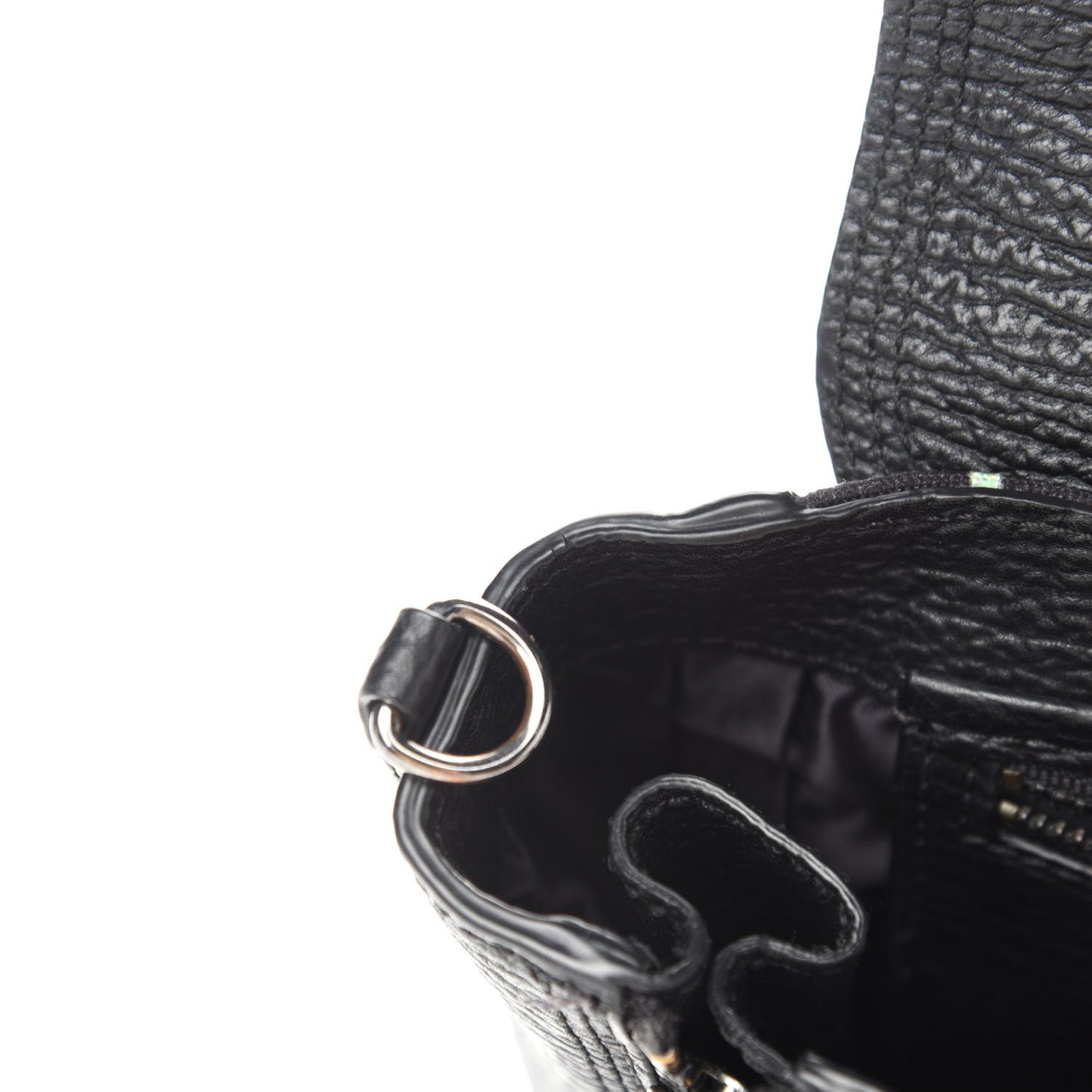Textured Calfskin Canvas Mini Floral Pashli Satchel Black Multicolor