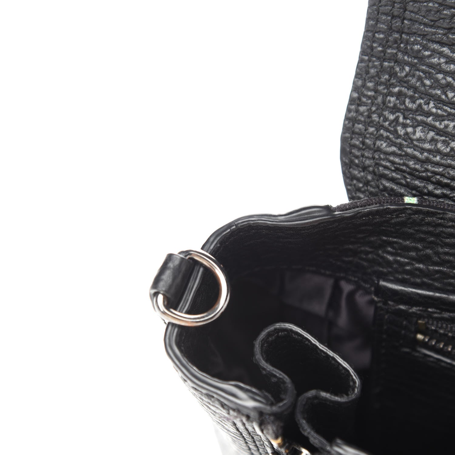 3.1 Phillip Lim Textured Calfskin Canvas Mini Floral Pashli Satchel Black Multicolor 12 of 12