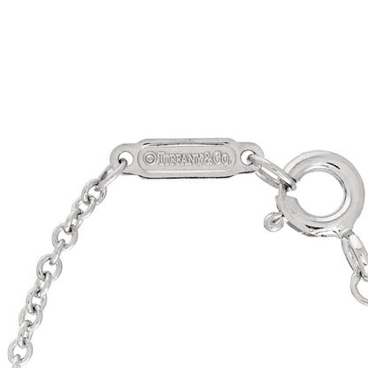 Tiffany 18K White Gold Diamond T Double Chain Bracelet 3 of 5
