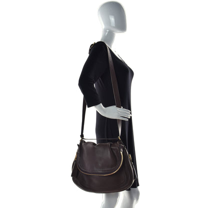 Tom Ford Pebbled Calfskin Large Jennifer Dark Brown 2 of 11