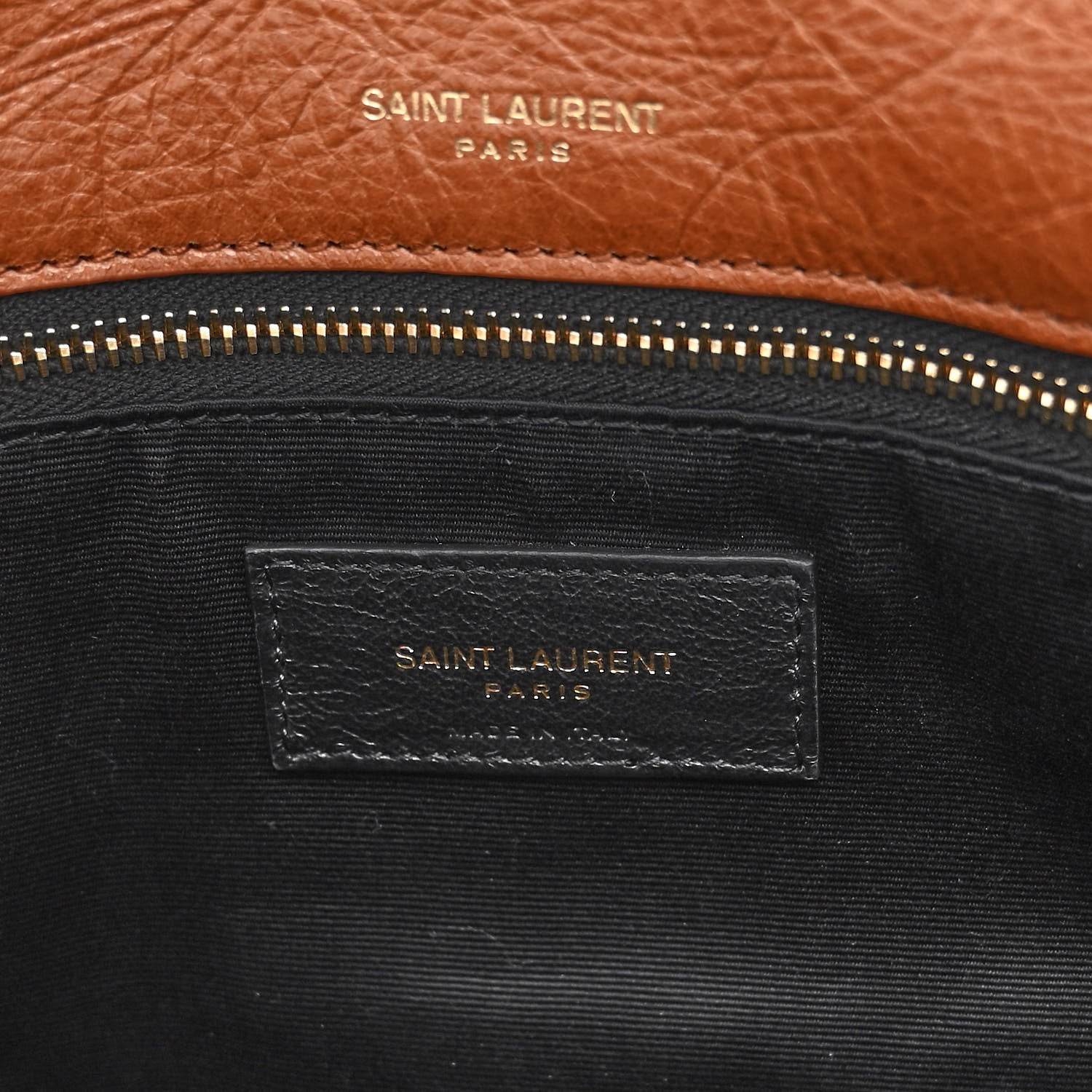 Saint Laurent Crinkled Calfskin Matelasse Monogram Medium Niki Chain Satchel Light Caramel 6 of 9