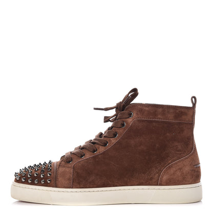 Christian Louboutin Veau Velours Mens Louis Spikes Flat Sneakers 42 Pur Sang 1 of 14