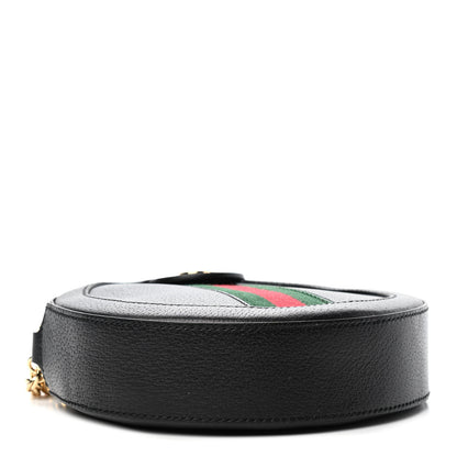 Gucci Grained Calfskin Web Mini Ophidia Round Shoulder Bag Black 3 of 4