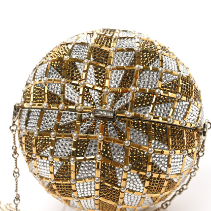 Judith Leiber Crystal Pearl Amelia Hot Air Balloon Minaudiere Clutch Champagne 13 of 13