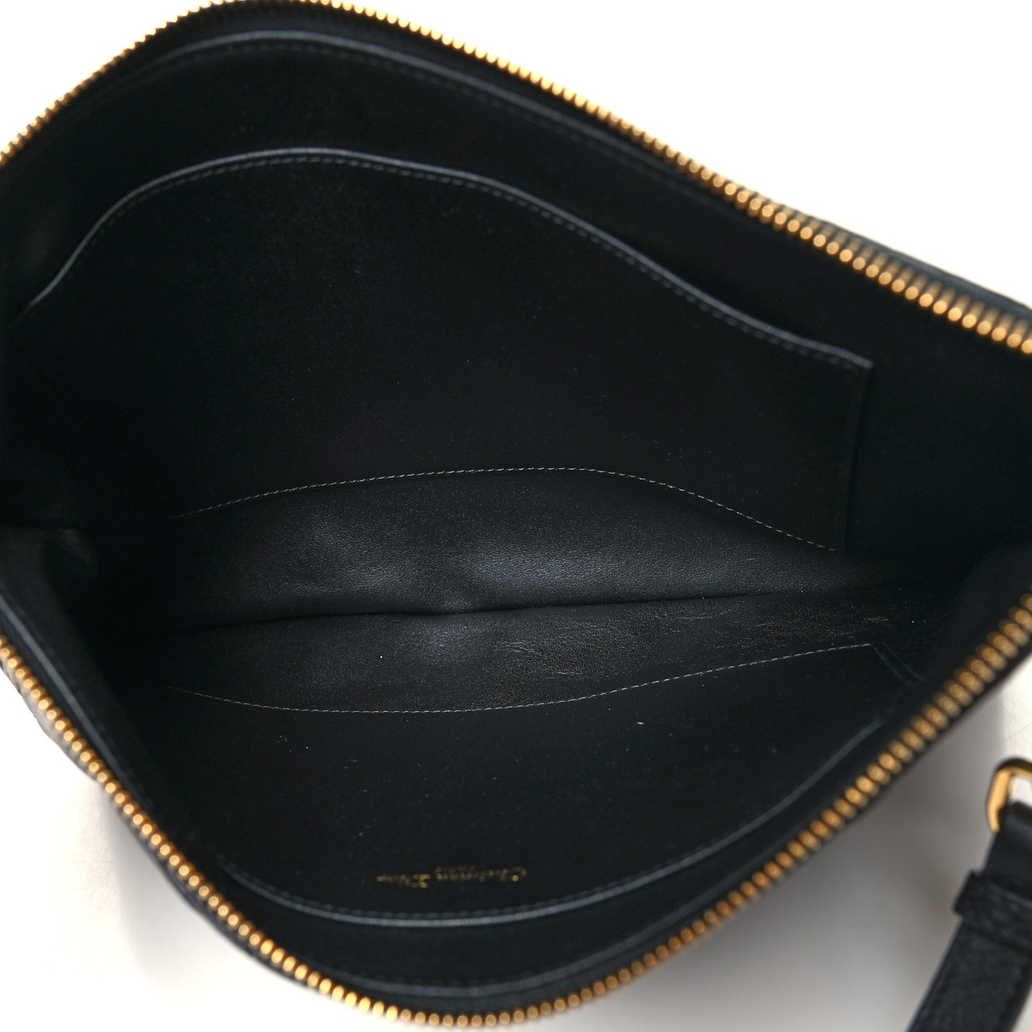 Supple Calfskin Cannage Large Caro Daily Pouch Black