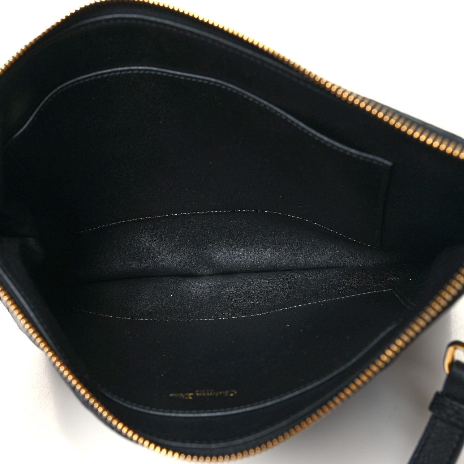 Christian Dior Supple Calfskin Cannage Large Caro Daily Pouch Black 5 of 10