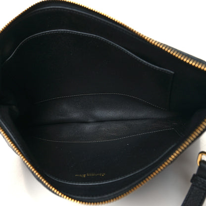 Christian Dior Supple Calfskin Cannage Large Caro Daily Pouch Black 5 of 10