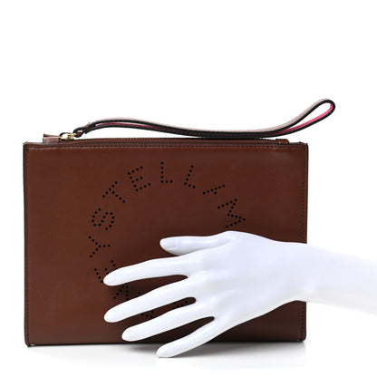 Stella McCartney Alter Nappa Perforated Logo Pouch Cinnamon 2 of 6