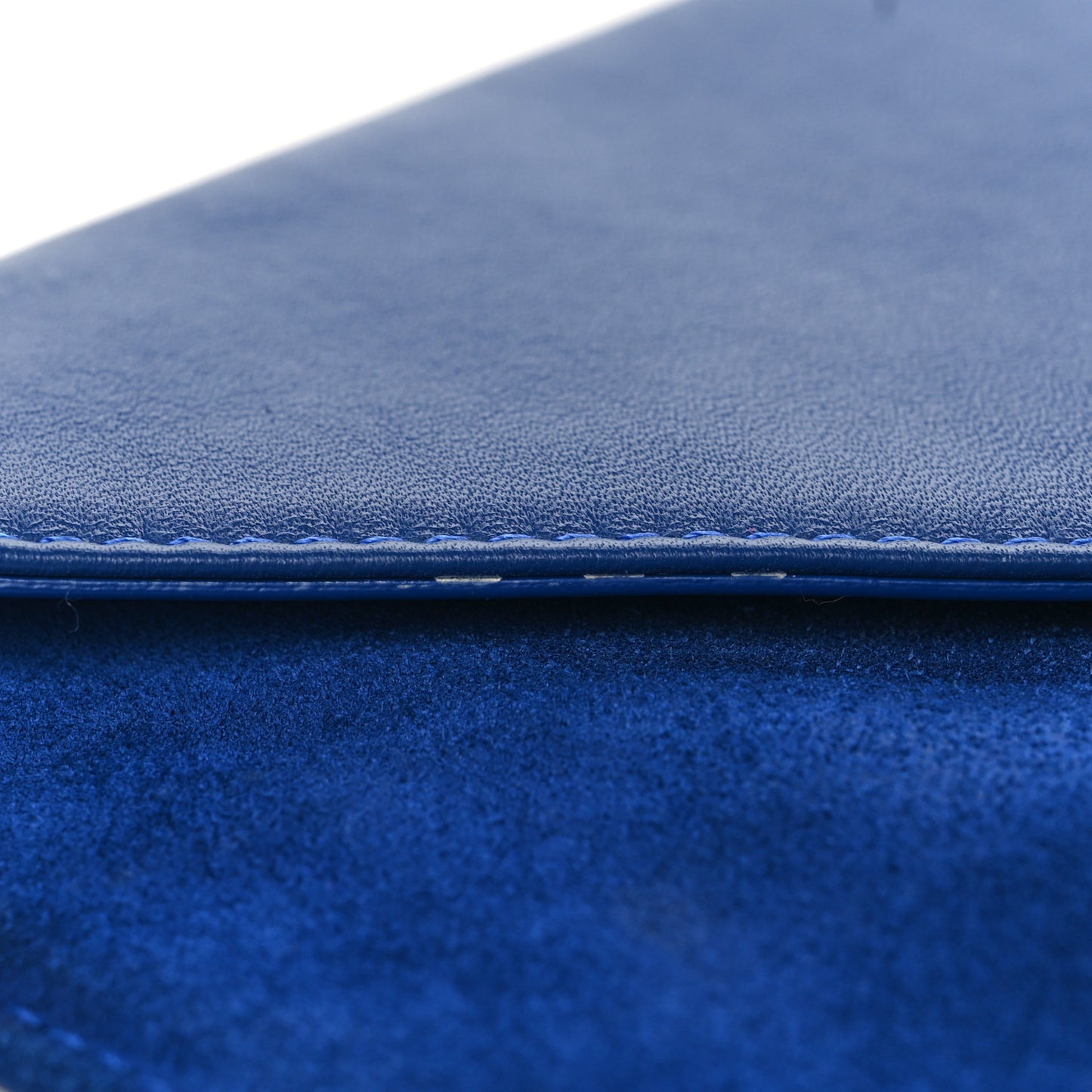 Calfskin Suede Rosetta Envelope Clutch Aegean
