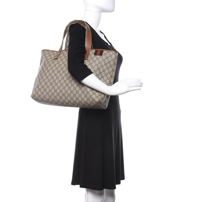 Gucci GG Plus Monogram Medium Signature Web Loop Tote Brown 2 of 16
